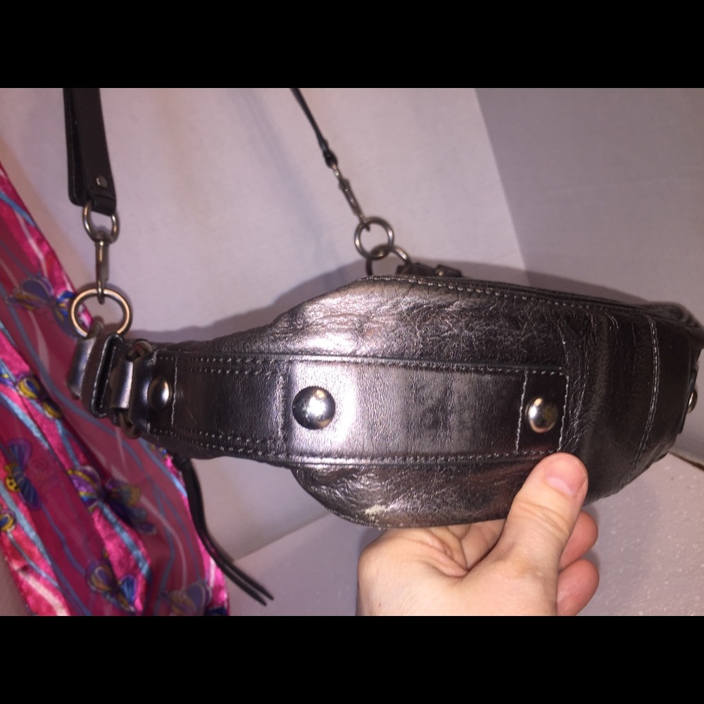 Coach’s Steel Gray Zippered Hobo - Picture 9 of 13